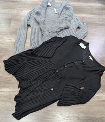 3028 - レディース リブニット ノースリーブ カーディガン & セーター Y2K ヴィンテージ..