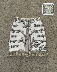 Upcycled Tapestry Fringe Skirt