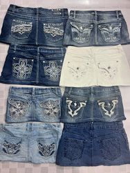 Jupes micro mini embellies pour femmes upcyclées R..