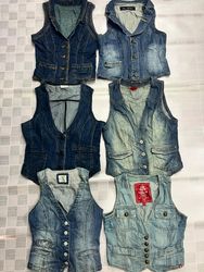 R357 Ladies Y2K Denim Waistcoat