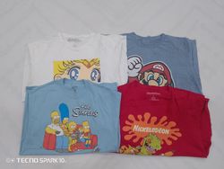 ZV1528 ブランドなし カートゥーンプリント Tシャツ