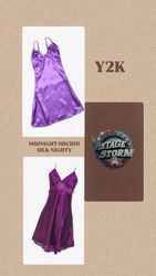 Y2K Midnight Orchid Slip Nighty