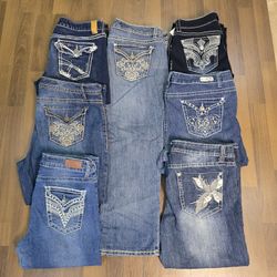 AV-0658 Y2K Stil Denim Capri