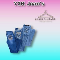 Y2K emblished flared Jeans