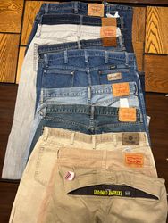 Levis Lee Wrangler Jeans and Pants: 10 Pcs