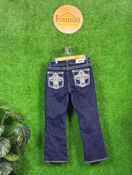 Y2K Flare Embroidered & Embellished Jeans | FO-57