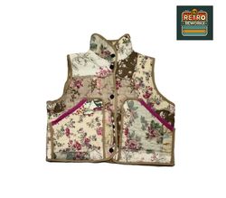 Upcycled Front Button Quilt Gilet