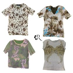 Y2K Forest Vibe Mesh Tops RW-1458