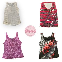 Purple Vintage style Floral Printed V-Neck Sleevel..