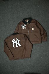 Veste Carhartt x NY marron foncé style Detroit Rew..