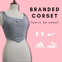 Upcycled Branded Sweat Corset Top Bundle - 17pcs
