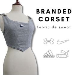 Upcycled Branded Sweat Corset Top Bundle - 17pcs