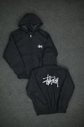 Giacche Stussy Black Active Wear Rework Style, ric..