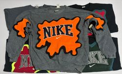 Nike Rework style patch work sweatshirt