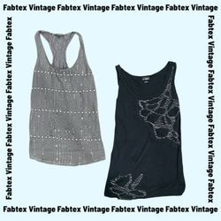 (FV-882) Y2K Party Fancy Sequin & Beads Details To..