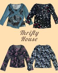 Vintage Nix Print Y2k Tops(TH/117)