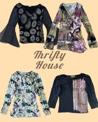 Neo Y2k Mixed Print Blouses(TH/121)