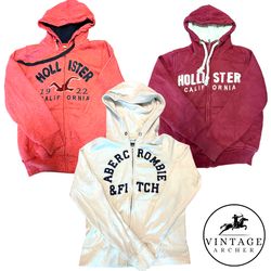 Y2K Retro Hoodies Hollister Acrecombe Fitch Multi-..