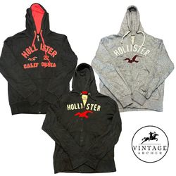 Y2K Retro Hoodies Hollister Acrecombe Fitch Multi-..