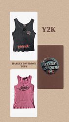 Y2K Harley Davidson Tops