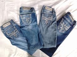 CR5933 Rock Revival Flare / Straight Jeans