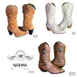 Op vintage 143 Bottes à talons hauts de la meilleu..