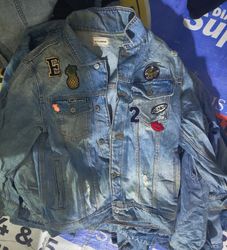 Giacca in denim vintage estetica Y2K