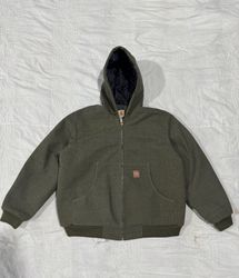 rework style khaki green workwear carhartt jacket