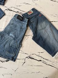 Branded embroidery hiphop jorts id 06