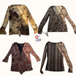 Feral Nights Y2K Mesh Tops(MTO-006)