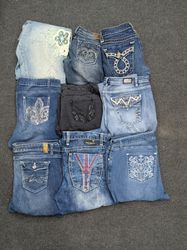 Y2K Embalished Jeans Flare/Bootcut V-014