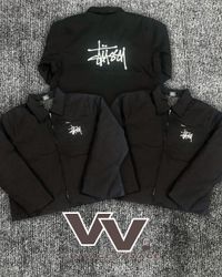 Stussy reworked style black Detroit jackets #19126