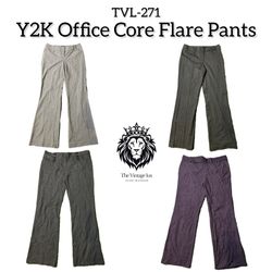 Y2K Office Core Flare Pants (TVL-271)