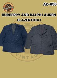 Burberry And Ralph Lauren Blazer Coat Ak-656