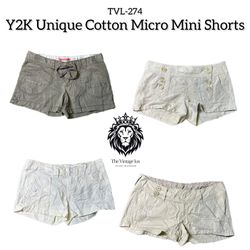 Y2K Cotton Micro Mini Shorts (TVL-274)
