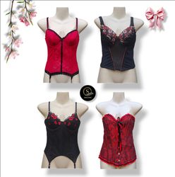 Y2K Red & Black Corset