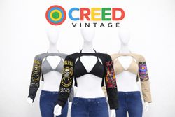 CR1133 Upcycled Graphic Bolero Set