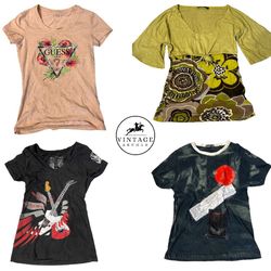 Retro Y2K Vintage Graphic Print Long Sleeve Tops  ..