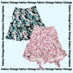 (FV-884) Vintage Floral Flow Skirt Bundle | Soft S..