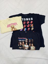 CRZ1542  Music Print T-Shirts