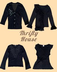 Black Chic Y2k Tops(TH/134)