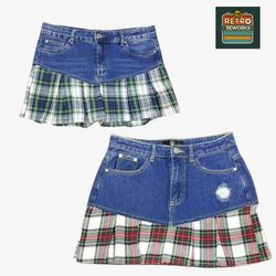 Jupes plissées en flanelle recyclée