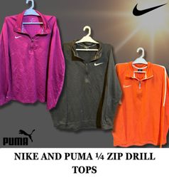 Nike and Puma 1/4 Zip Drill Tops