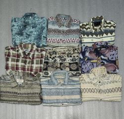 Crazy pattern flannel shirts