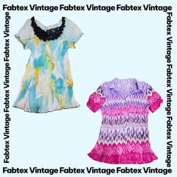 (FV-891) Ensemble de hauts plissés Y2K Artsy | Col..