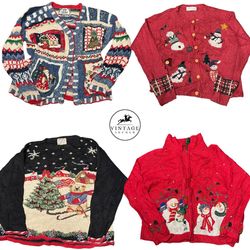 Édition de pulls et cardigans vintage 10 pièces (S..