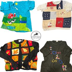 Sweaters et Cardigans Rétro Édition Unique 10pcs (..