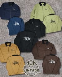 Stussy Detroit Rework Style Jackets, Stussy Embroi..
