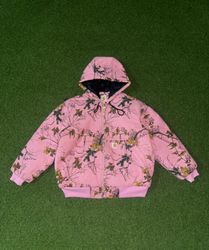 Rework style camo pink workwear carhartt hooded ja..