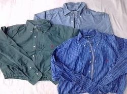 CR5977  Upcycled Polo Crop Zipper Shirts